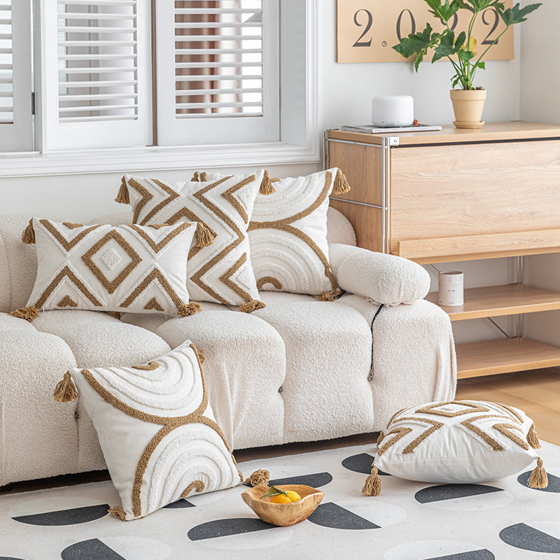 Bohemian Tufted Pillow Cover for Home Decor