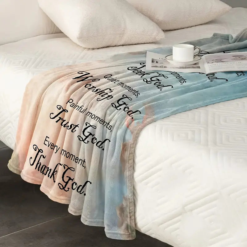 Christian Bible Verse Blanket – Faith-Filled Soft Plush Throw for Women