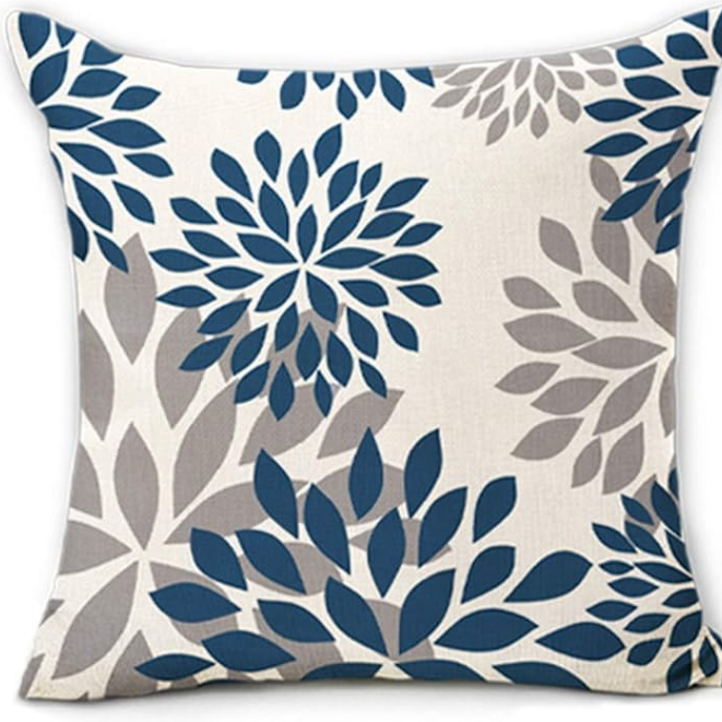 Nordic Geometric Linen Blend Cushion Cover 17"x17"